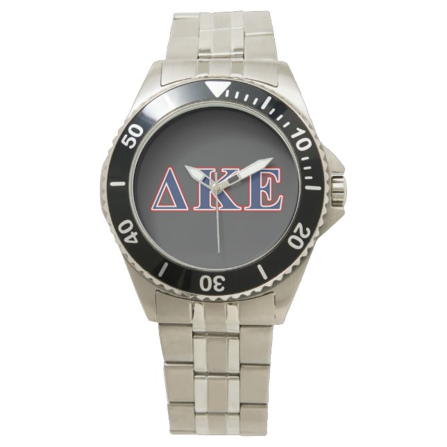 Delta Kappa Epsilon Blue and Red Letters Watch (Front)