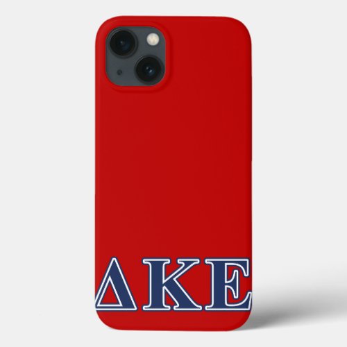 Delta Kappa Epsilon Blue Letters iPhone 13 Case