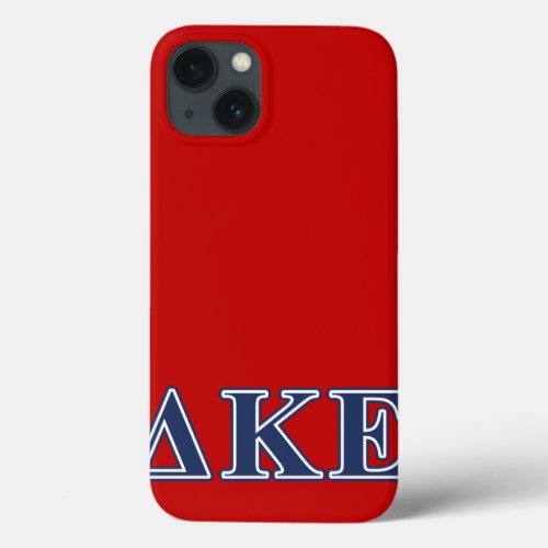 Delta Kappa Epsilon Blue Letters iPhone 13 Case