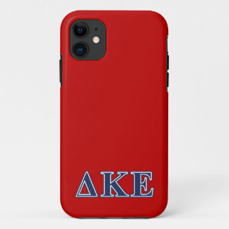 Delta Kappa Epsilon Blue Letters iPhone 11 Case