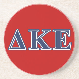 Delta Kappa Epsilon Blue Letters Drink Coaster