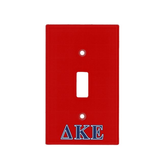 Delta Kappa Epsilon Blue Letters Light Switch Cover (Front)