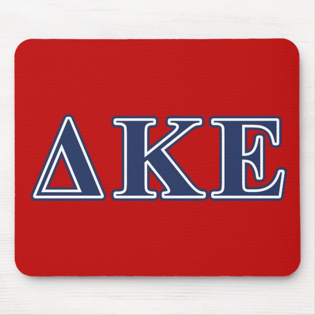 Delta Kappa Epsilon Blue Letters Mouse Pad (Front)