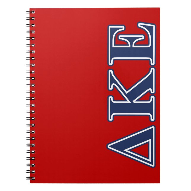 Delta Kappa Epsilon Blue Letters Notebook (Front)