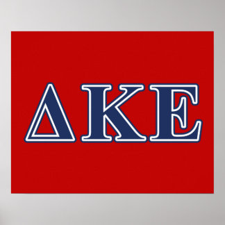 Delta Kappa Epsilon Blue Letters Poster