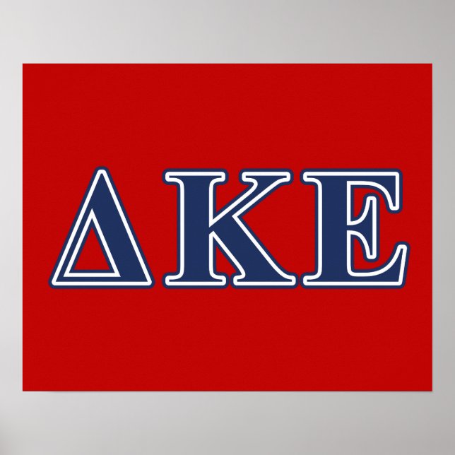 Delta Kappa Epsilon Blue Letters Poster (Front)