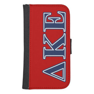 Delta Kappa Epsilon Blue Letters Samsung S4 Wallet Case