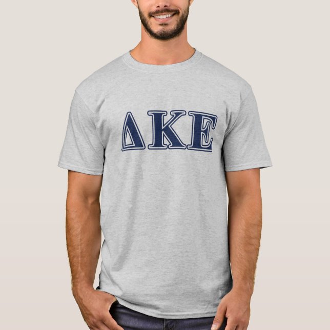 Delta Kappa Epsilon Blue Letters T-Shirt (Front)