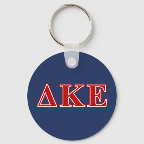 Delta Kappa Epsilon Red Letters Keychain