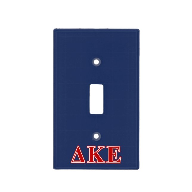 Delta Kappa Epsilon Red Letters Light Switch Cover (Front)