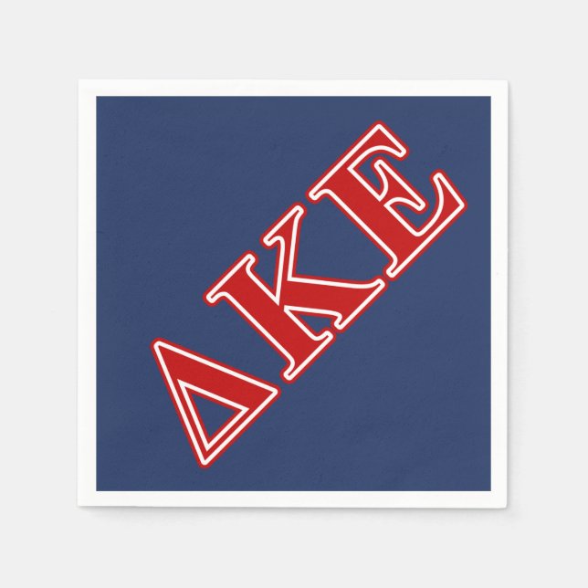 Delta Kappa Epsilon Red Letters Napkins (Front)