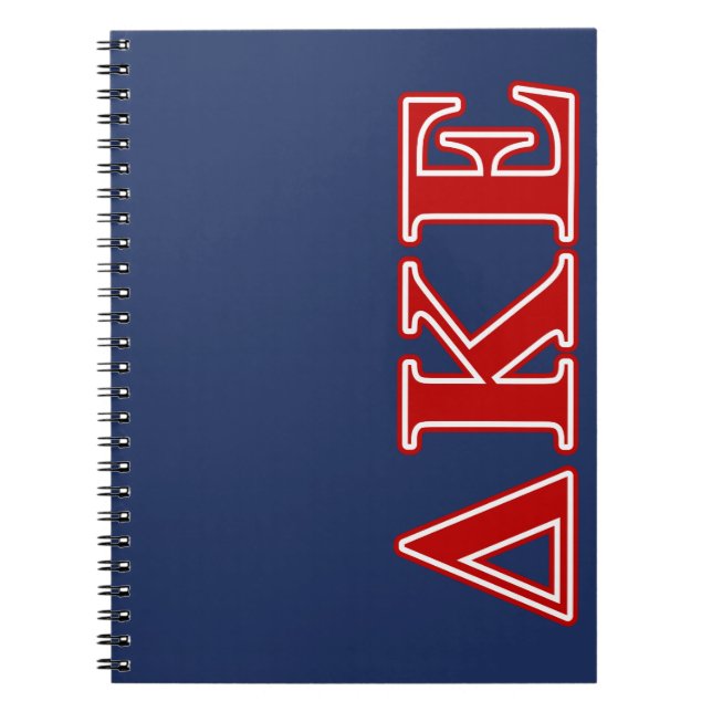 Delta Kappa Epsilon Red Letters Notebook (Front)