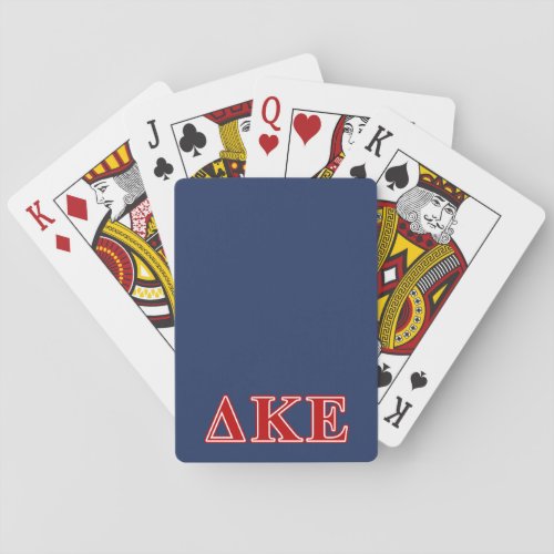 Delta Kappa Epsilon Red Letters Poker Cards