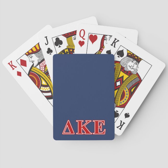 Delta Kappa Epsilon Red Letters Poker Cards (Back)