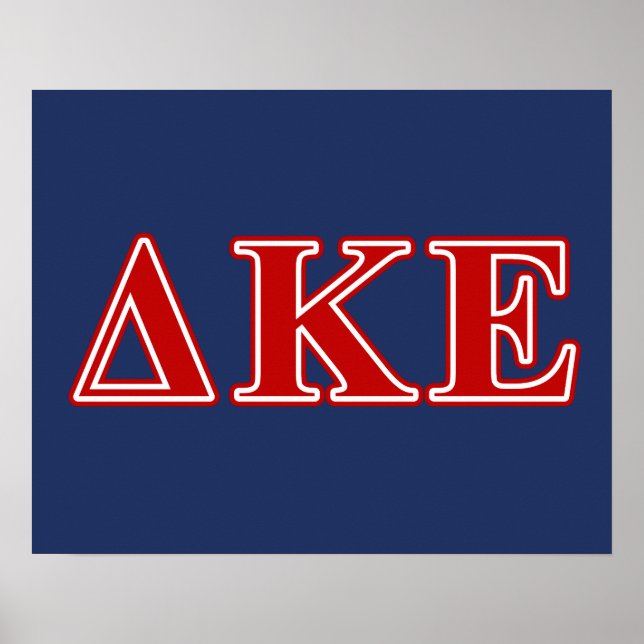 Delta Kappa Epsilon Red Letters Poster (Front)