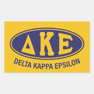 Delta Kappa Epsilon | Vintage Rectangular Sticker
