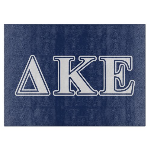 Delta Kappa Epsilon White and Blue Letters Cutting Board