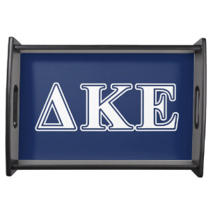 Delta Kappa Epsilon White and Blue Letters Serving Tray