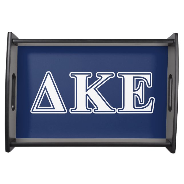 Delta Kappa Epsilon White and Blue Letters Serving Tray (Front)
