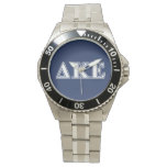 Delta Kappa Epsilon White And Blue Letters Watch at Zazzle