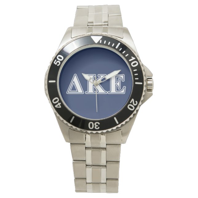 Delta Kappa Epsilon White and Blue Letters Watch (Front)