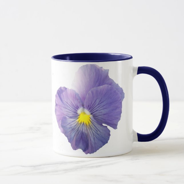 Delta Light Blue Pansy Mug (Right)