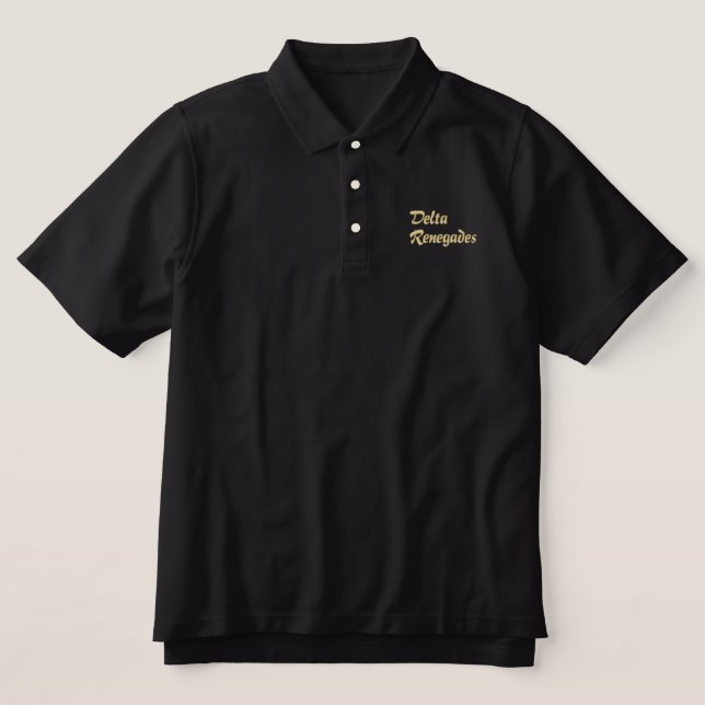 Delta Men's Black Polo (Design Front)