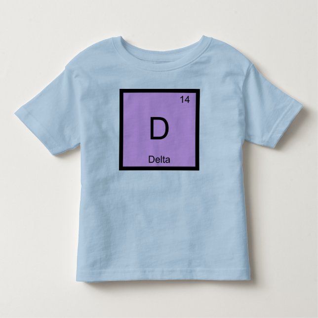 Delta Name Chemistry Element Periodic Table Toddler T-shirt (Front)