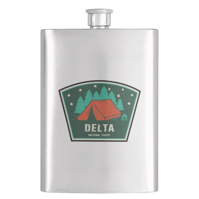Delta National Forest Camping Flask (Front)