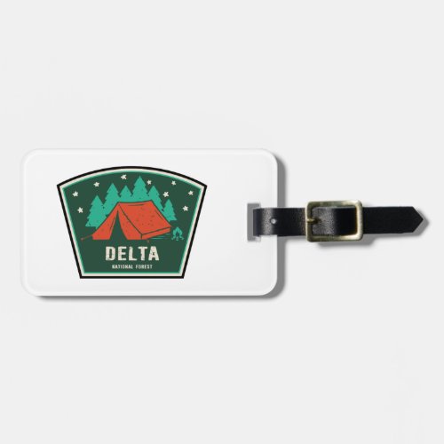 Delta National Forest Camping Luggage Tag