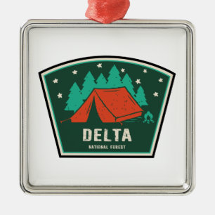 Delta National Forest Camping Metal Ornament