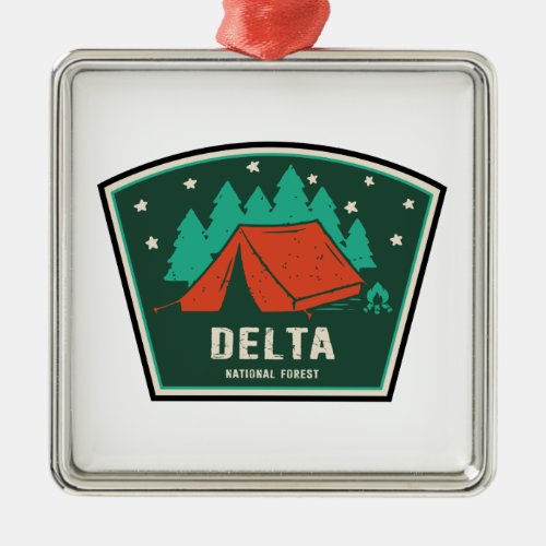 Delta National Forest Camping Metal Ornament