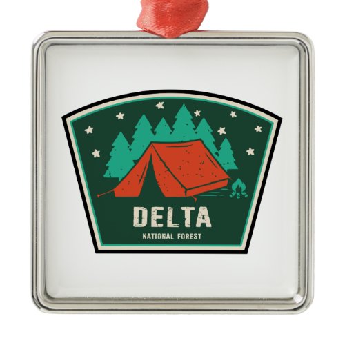 Delta National Forest Camping Metal Ornament