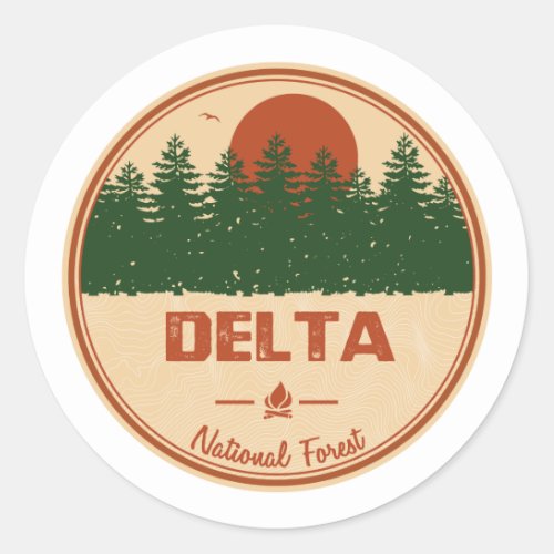 Delta National Forest Classic Round Sticker