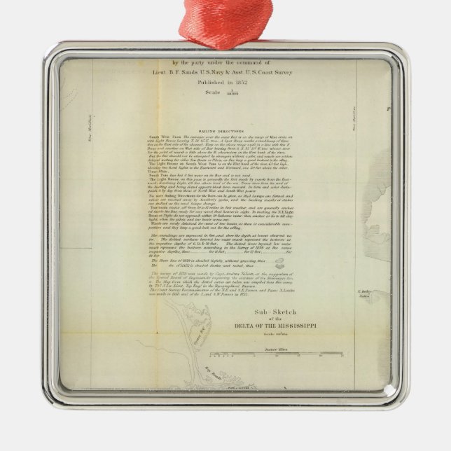 Delta of the Mississippi Metal Ornament (Front)