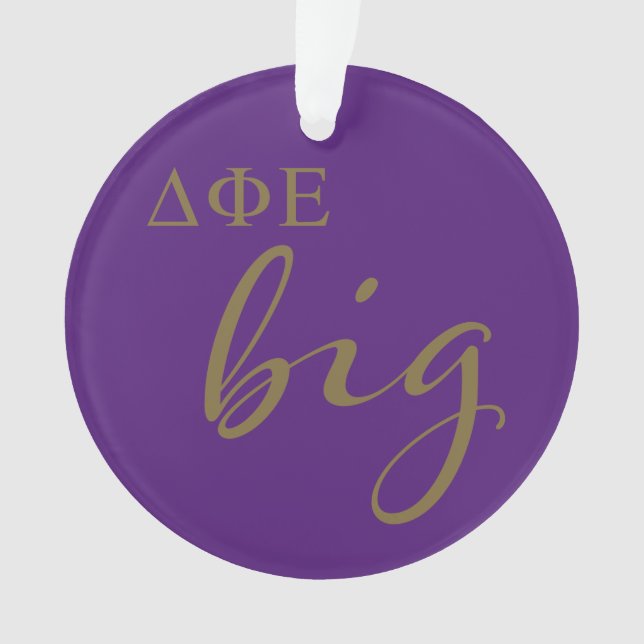 Delta Phi Epsilon Big Script Ornament (Front)
