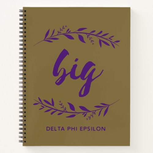 Delta Phi Epsilon Big Wreath Notebook