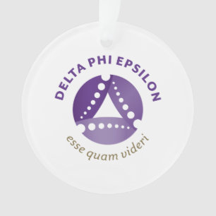 Delta Phi Epsilon Circle Logo Ornament