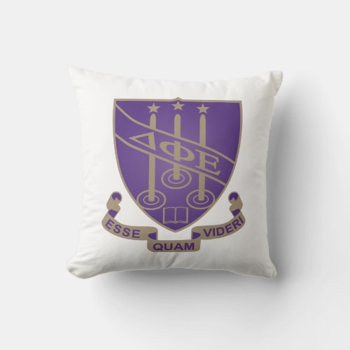Delta Phi Epsilon Crest Logo Throw Pillow