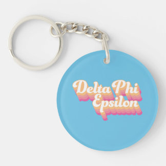 Delta Phi Epsilon | Groovy Script Keychain