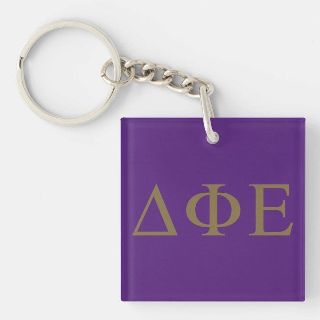 Delta Phi Epsilon Lil Big Logo Keychain (Front)