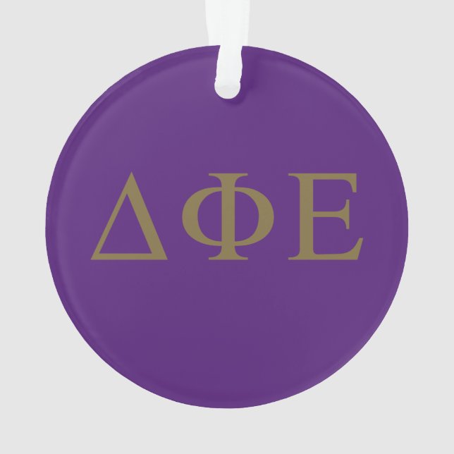 Delta Phi Epsilon Lil Big Logo Ornament (Back)