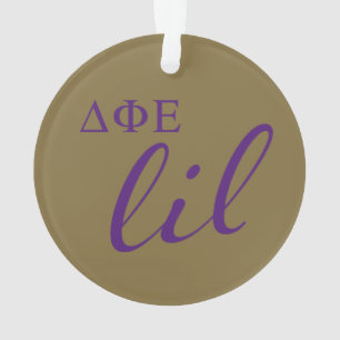 Delta Phi Epsilon Lil Script Ornament