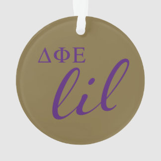 Delta Phi Epsilon Lil Script Ornament