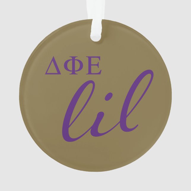 Delta Phi Epsilon Lil Script Ornament (Back)