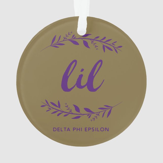 Delta Phi Epsilon Lil Wreath Ornament (Back)