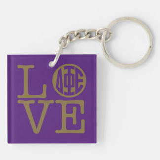 Delta Phi Epsilon Love Keychain