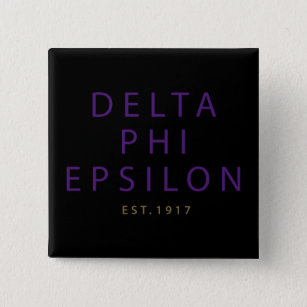 Delta Phi Epsilon Modern Type Button