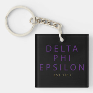 Delta Phi Epsilon Modern Type Keychain