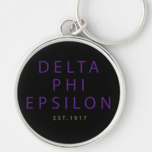 Delta Phi Epsilon Modern Type Keychain